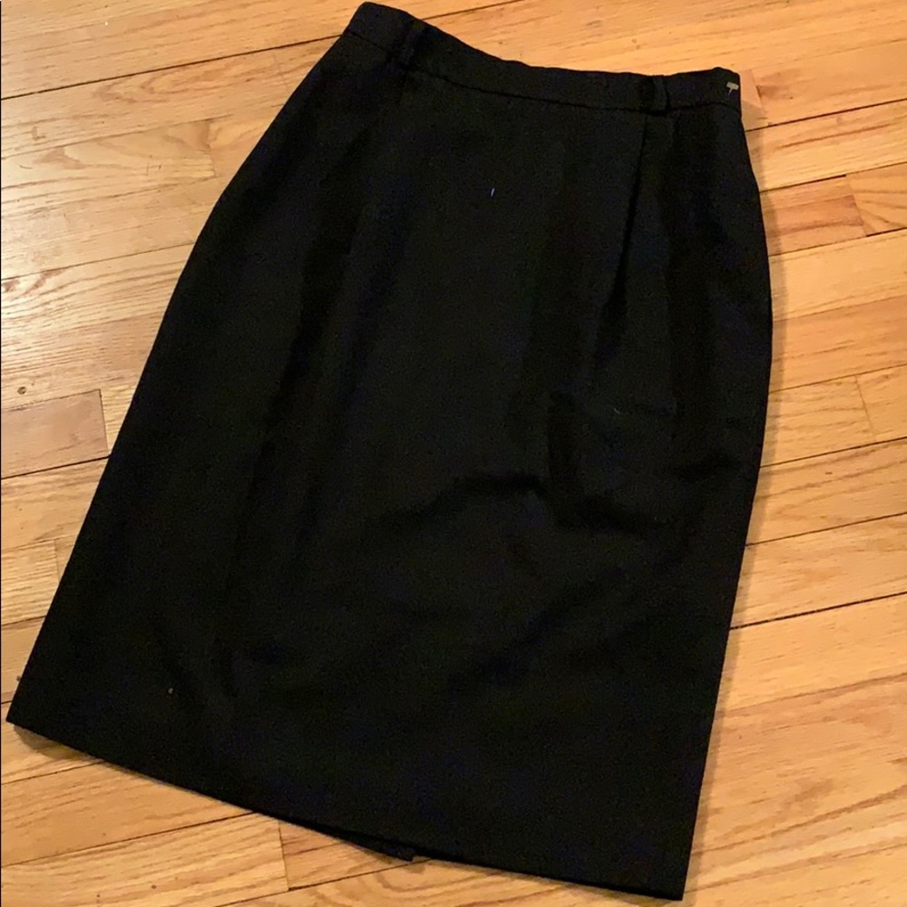 Talbots Black Pencil Wool Skirt -KB4